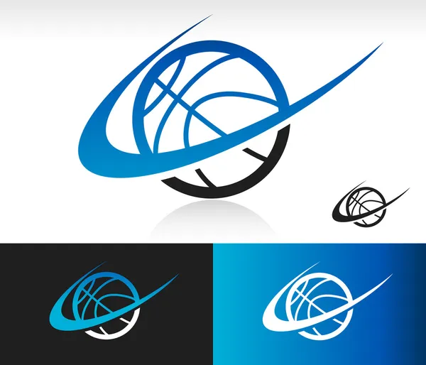 Icône de basketball Swoosh — Image vectorielle