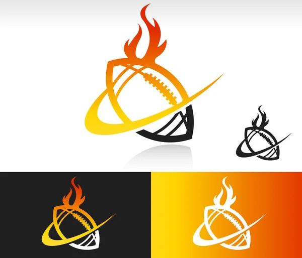 Икона футбола Fire Swoosh — стоковый вектор