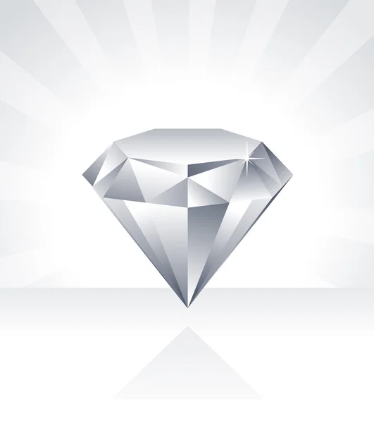 Glanzende diamant illustratie — Stockvector