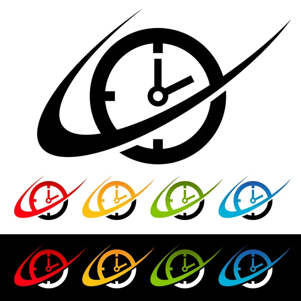 Swoosh icônes horloge — Image vectorielle