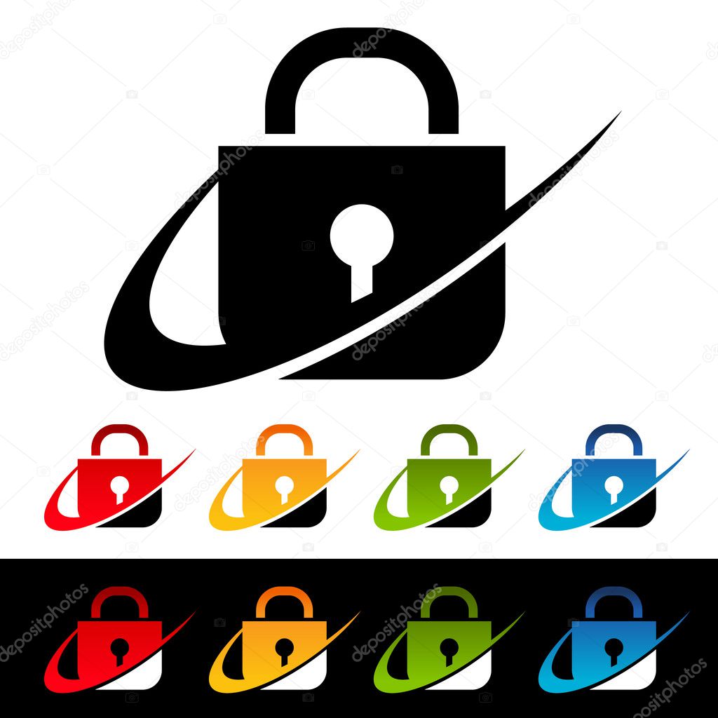 Swoosh Security Lock Icons