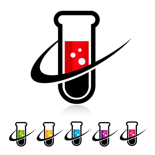 Swoosh Test Tube Icons — Stock Vector