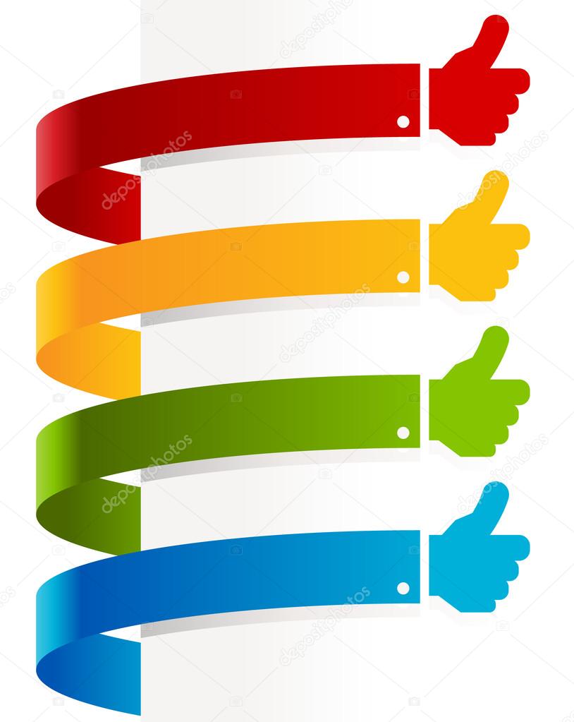 Colorful Thumbs Up Banners