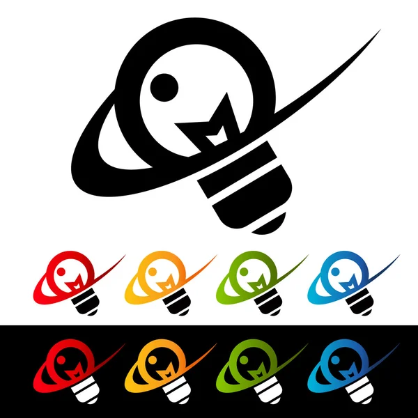Swoosh Light Bulb Icons — Stock Vector