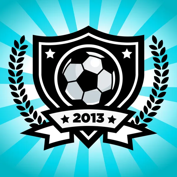 Emblema de fútbol — Archivo Imágenes Vectoriales