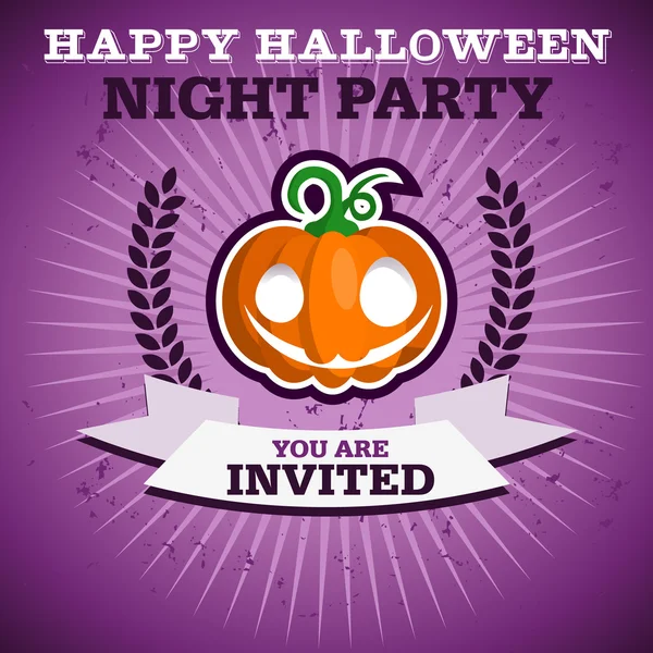 Bonne invitation de fête d'Halloween — Image vectorielle