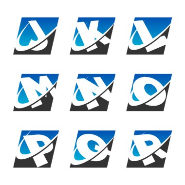 Spor alfabe Icons set 2 swoosh