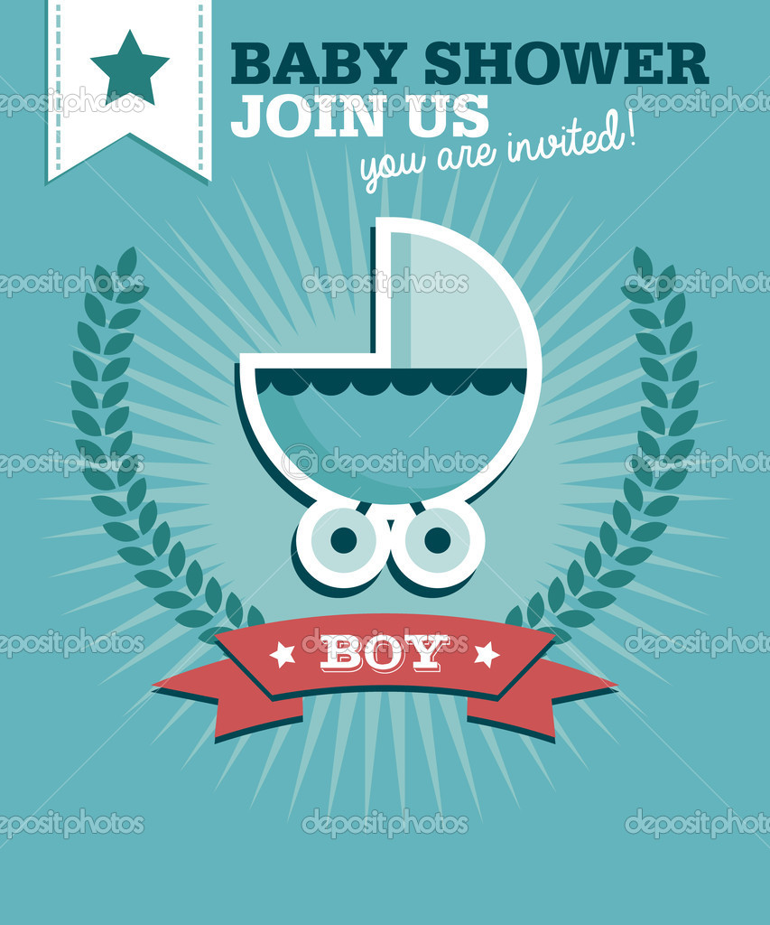 Baby Boy Shower Invitation Stock Vector Image by ©Mictoon 32202445