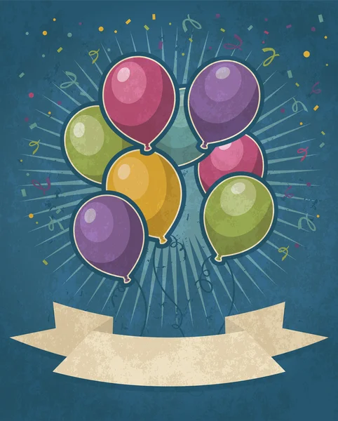 Globos de fiesta retro — Vector de stock