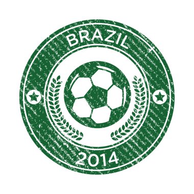 Grunge futbol Brezilya amblemi