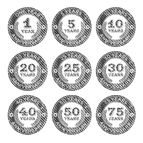 Юбилейные эмблемы гранжа
