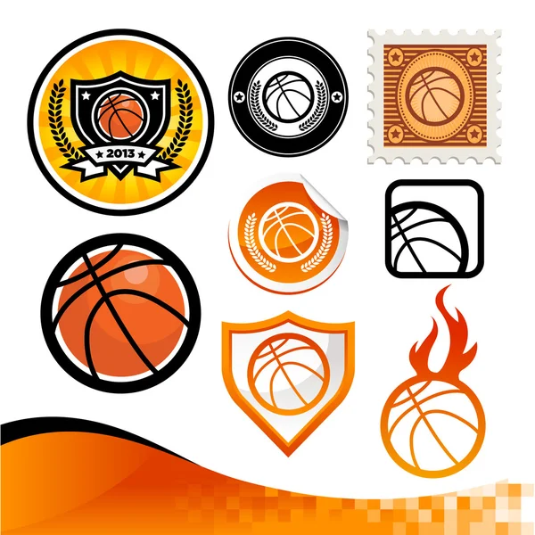Kit de design de basquete — Vetor de Stock