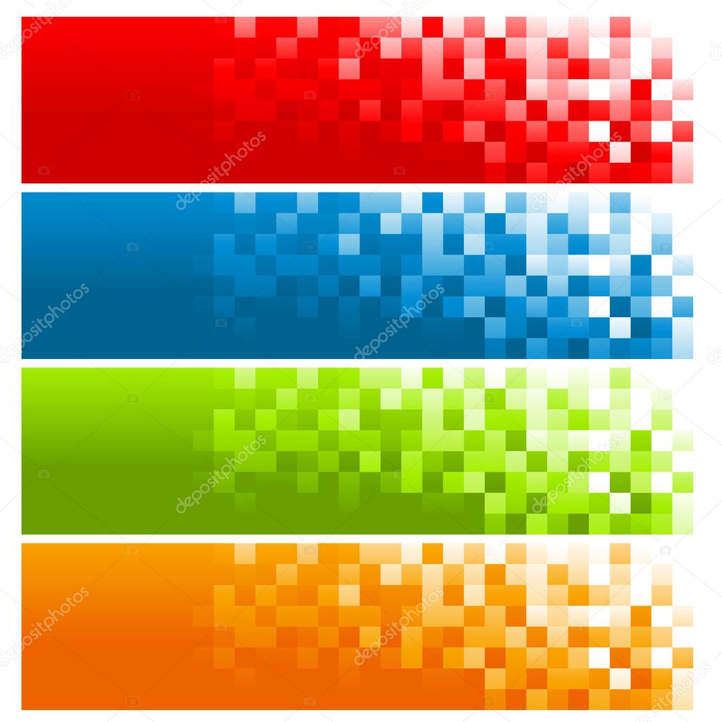 Colorful Pixel Banners