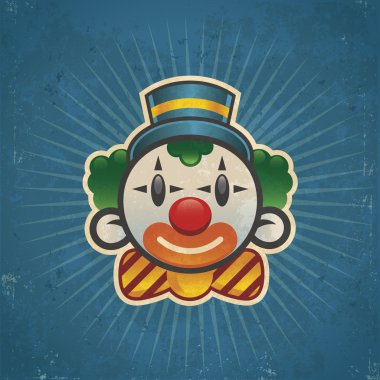 Retro doğum günü palyaço