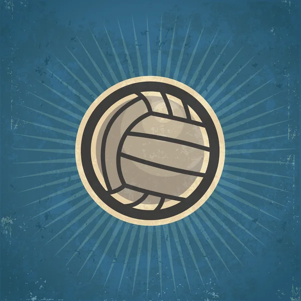 Retro volleybal illustratie — Stockvector