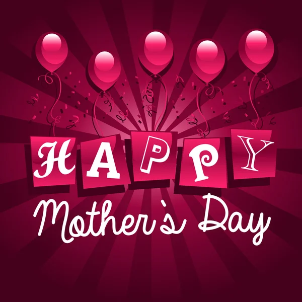 Happy Mothers Day Card — Stock Vector