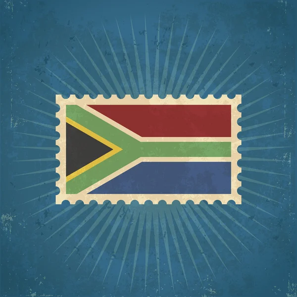 Ρετρό Νότια Αφρική σημαία γραμματόσημο — Διανυσματικό Αρχείο