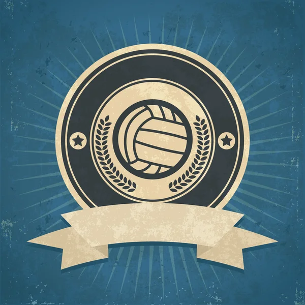 Retro volleybal embleem — Stockvector