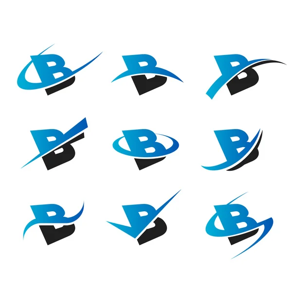 Alphabet B Icons — Stock Vector