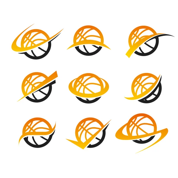 Iconos de Baloncesto — Vector de stock
