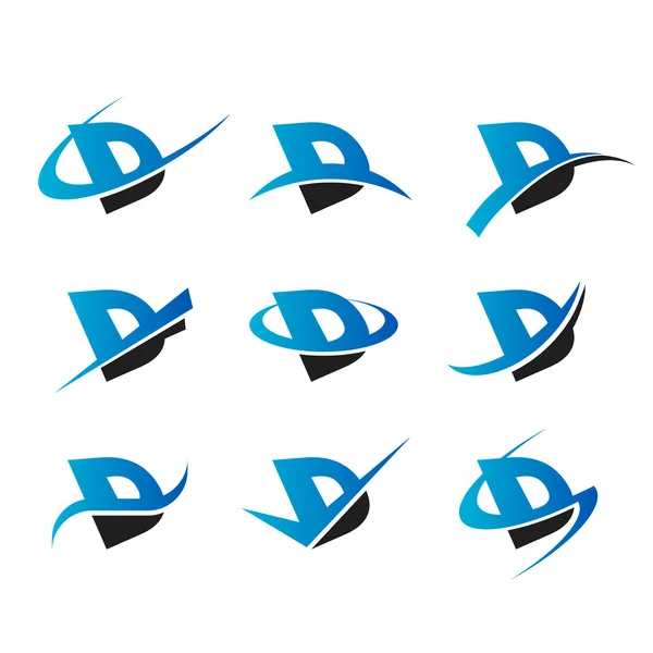 Alphabet D Icônes — Image vectorielle