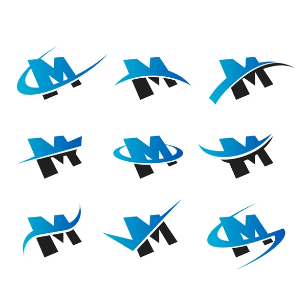 Alphabet M Icônes — Image vectorielle