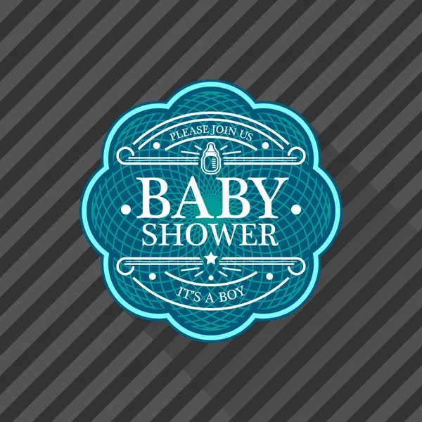 Emblem der Babydusche — Stockvektor