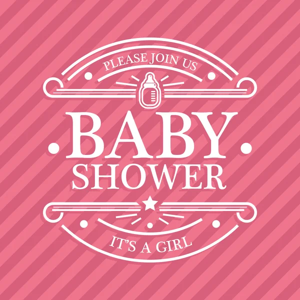 Baby douche embleem — Stockvector