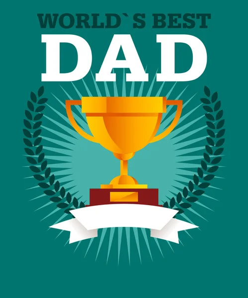 Boldog Apák Napja kártya — Stock Vector