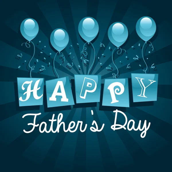 Happy Fathers Day Card — Stock Vector