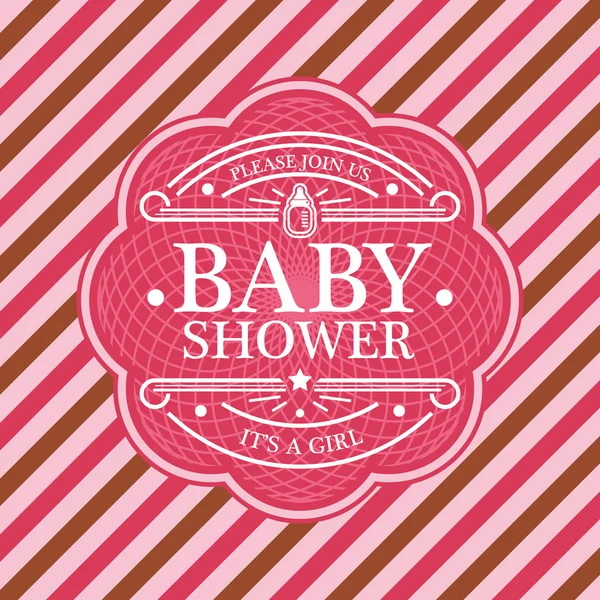 Baby douche embleem — Stockvector