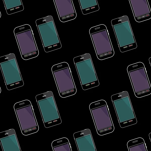 Naadloze smartphones patroon — Stockvector