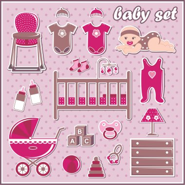 Bebek kız simge kümesi