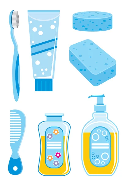 Set of things for bathing — Stock Vector