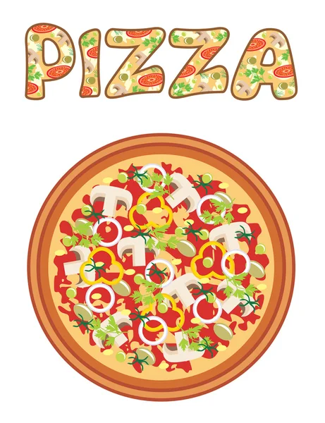 Pizza. — Wektor stockowy