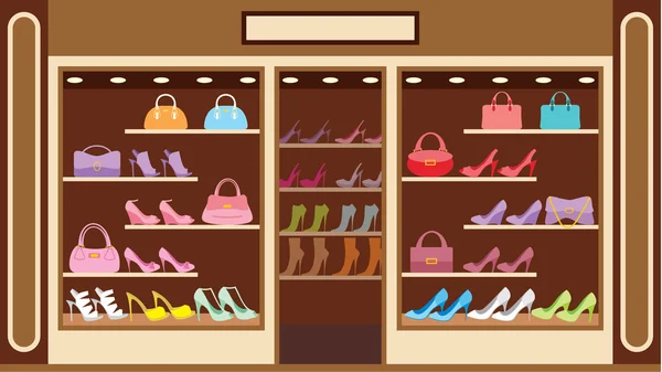 Boutique de chaussures — Image vectorielle