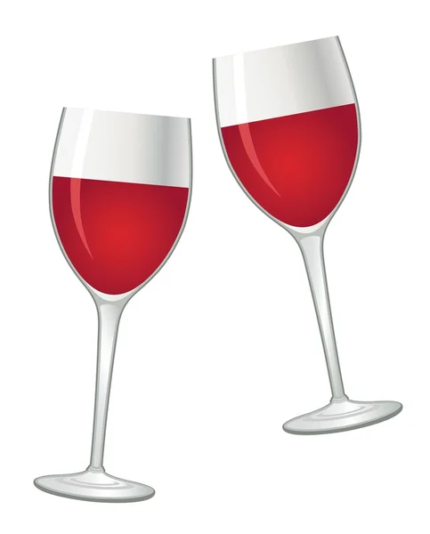 眼镜与红酒 — 图库矢量图片