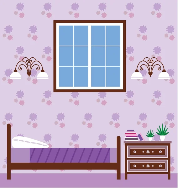 Chambre à coucher — Image vectorielle