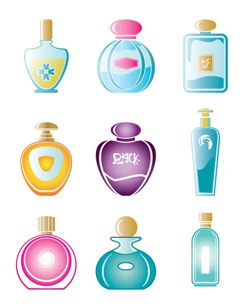 Conjunto de perfumes — Vector de stock
