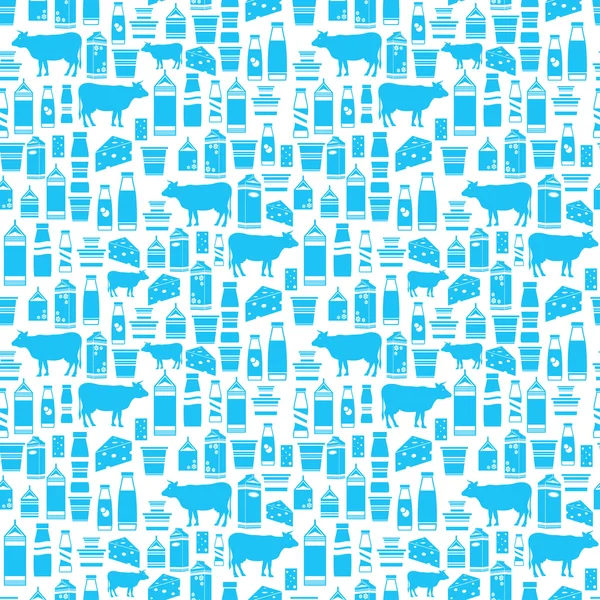 Modello di prodotti lattiero-caseari senza soluzione di continuità — Vettoriale Stock