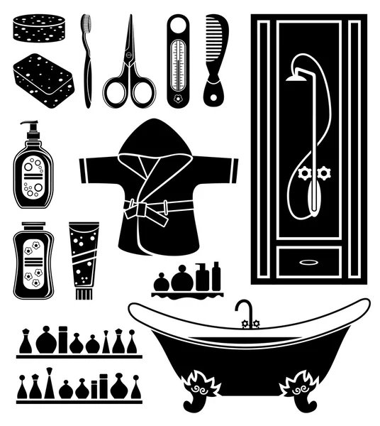 Set of things for bathing — Stock Vector