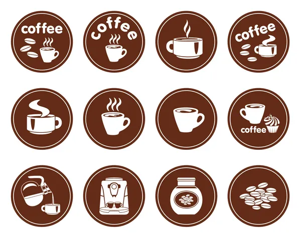 Set of coffee icons — Stock Vector