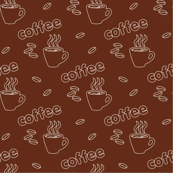 Seamless coffee pattern — Stock Vector