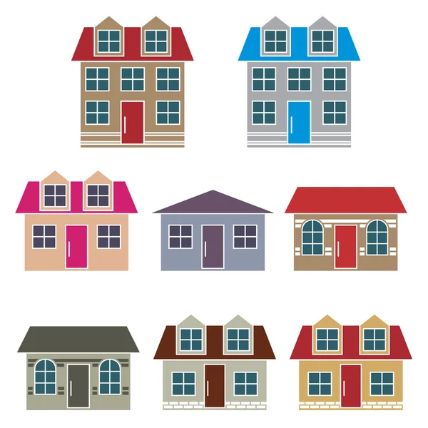 Комплект домов — стоковый вектор