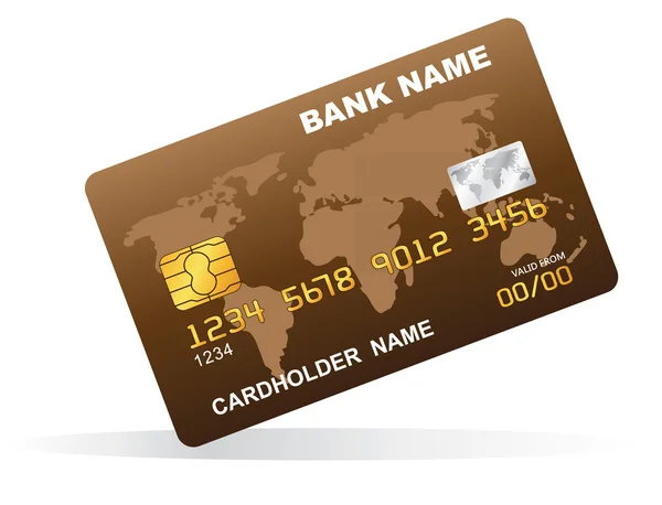 Illustration vectorielle d'une carte de crédit plastique . — Image vectorielle