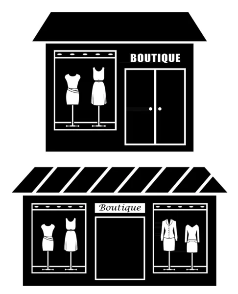 Schwarze Ikone der Boutique — Stockvektor