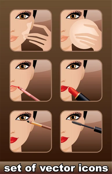 Icônes de maquillage . — Image vectorielle