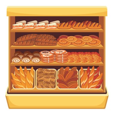 süpermarket. ekmek Vitrini.