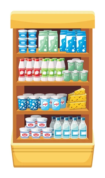 Supermarket. Products. — Stock Vector