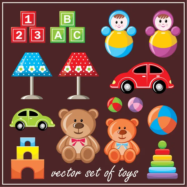 Set of toys — Stock Vector